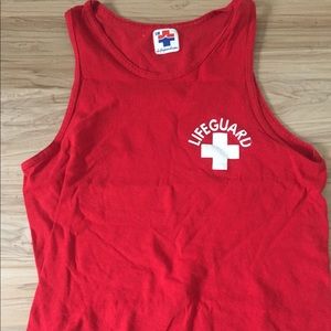 Red Lifeguard tank